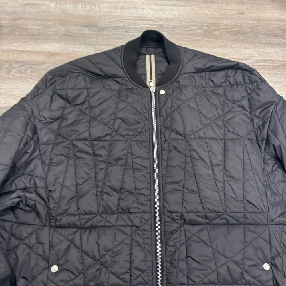 Rick Owens DRKSHDW Cappotto Imbottito Jumbo Flight DU02A3977 Black Quilted Coat - Picture 4 of 11
